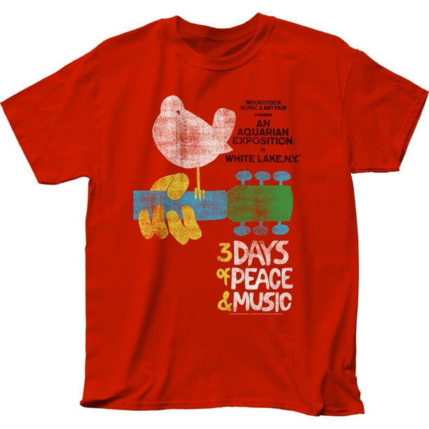 Woodstock T-Shirt pour Adultes du Célèbre Festival de Musique et d'Arts