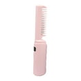 thumbnail image 3 of Alisador de pelo inalámbrico, peine caliente, multifuncional, antiescaldaduras, portátil, mini plancha alisadora de pelo, herramienta de peinado para Rosa, 3 of 8