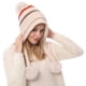 thumbnail image 2 of Gorro de punto Gorro peruano con pompón y orejas, gorros de invierno para mujer (Beige) ER, 2 of 5