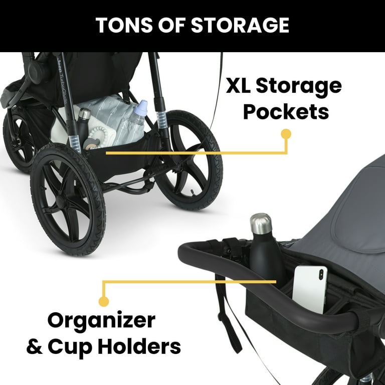 Jeep TurboGlyde Jogging Stroller by Delta Children, Grey Tech