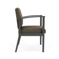 thumbnail image 2 of Amherst Steel Reception Waiting Oversize Guest Chair / Charcoal Steel / Brown, 2 of 3