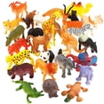 thumbnail image 1 of Juguete de animal, 64 paquete mini modelos de animales de plástico salvaje kit juguetes, jóvenes animales real KarberDark KarberDark, 1 of 2