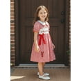 thumbnail image 5 of BemeyourBBs Kids Toddler Baby Girl Summer Smocked Dress Crayfish Outfits Let the Good Times Boil Letter Lobster Embroidery Doll Collar Plaid Gingham Dress, 5 of 9