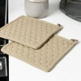 thumbnail image 3 of Fabstyles Fouta Oven Mitt and Potholder Set of 4, 100% Cotton 2 Piece Oven Mitt and 2 Piece Potholder Heat Resistant Kitchen Linen Set, 3 of 3