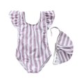 thumbnail image 4 of 2-8y Girls Swimwear One Piece Children's Swimsuit With Hat R, 4 of 5