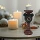 thumbnail image 4 of Candelabro de oso negro con base de madera, resina europea, decoración creativa, centro de mesa, soporte de vela artesanal ecológico, adorno festivo para el hogar., 4 of 7