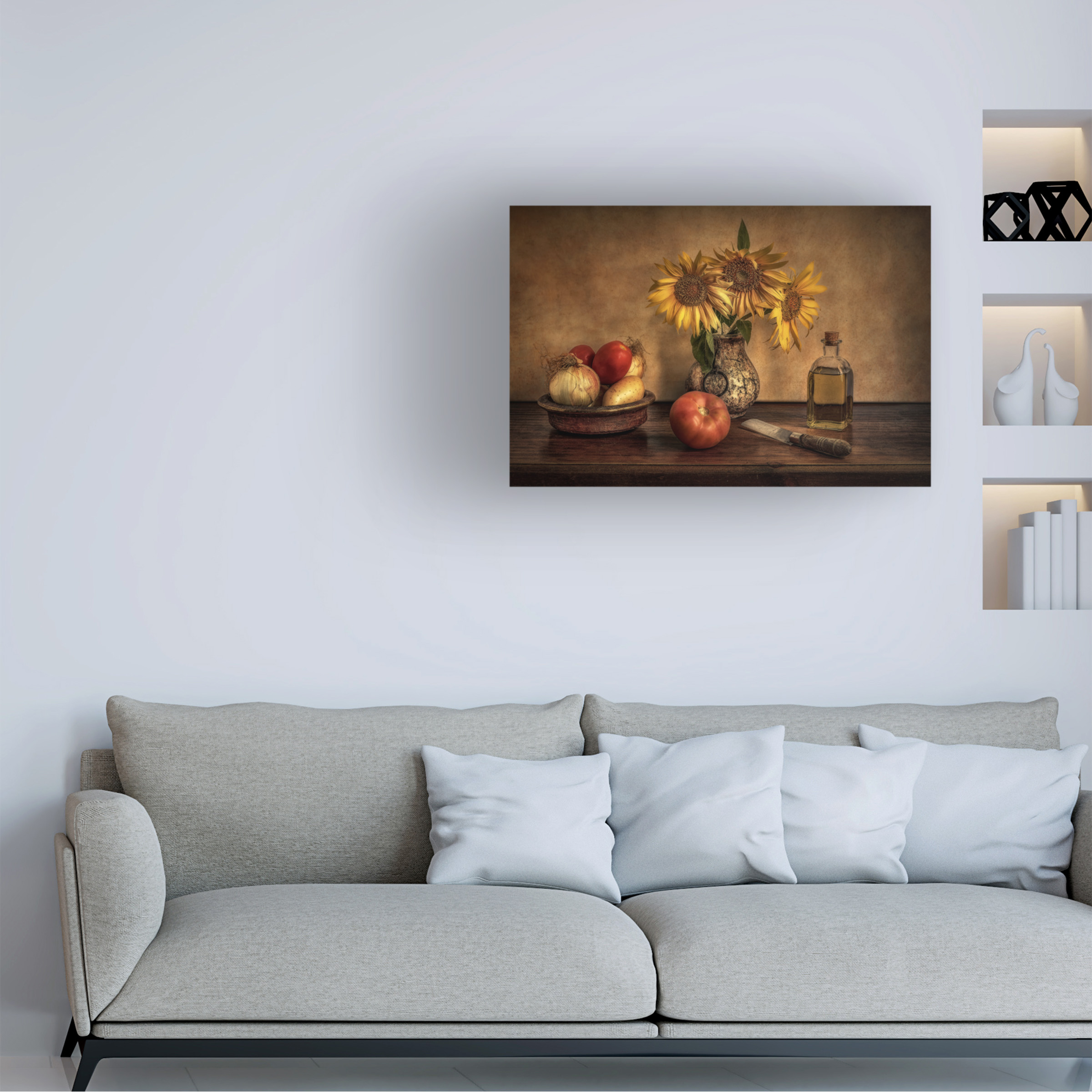 Juan Luis Seco 'Girasoles En La Cocina' Canvas Art