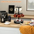 thumbnail image 3 of BOIVSHI Coffee Cup Holder-Coffee Pod & Mug Carousel – Holds 10 Cups, Capsule Storage, Steel, Black, 3 of 8
