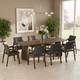 thumbnail image 2 of Juego de Comedor de Madera para 8 Personas con Mesa y 8 Sillas Tapizadas, Comedor y Cocina, Midtown Concept Dakar, Nogal y Gris Oscuro, 2 of 5