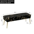 thumbnail image 3 of Duhome Elegant Lifestyle Ottoman Bench Gilding Velvet Uphplstered Black, 3 of 7