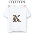 thumbnail image 3 of Camiseta de algodón con el alfabeto H-N de Disney Mickey, moda de verano, informal, para niños y niños, camisetas de manga corta con cuello redondo, 3 of 5