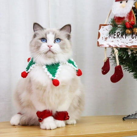 

Seroniy Pet Christmas Dog Cat Scarf Bib Saliva Towel Lovely Pet Supplies