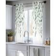 thumbnail image 5 of Eucalyptus Leaf Sage Green Sheer Curtains 54 Inch Length 2 Panels Set for Living Room/Bedroom, Spring Weeping Leaves Botanical Kitchen Curtains Grommet Semi-Sheer Curtains Window Treatments 42"x54"x2, 5 of 7