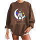 thumbnail image 5 of Sudadera Para Mujer Sudaderas de Otoño Estampado de Calavera Suelto Cuello Redondo Manga Larga Sudadera de Gran Tamaño de Lana Odeerbi ODB171604, 5 of 9