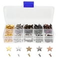 thumbnail image 1 of MLINS 1 Box Star Crafts Metal Rivet Button for Shoes Bags Spike Handbag DIY Leather Craft, 1 of 8