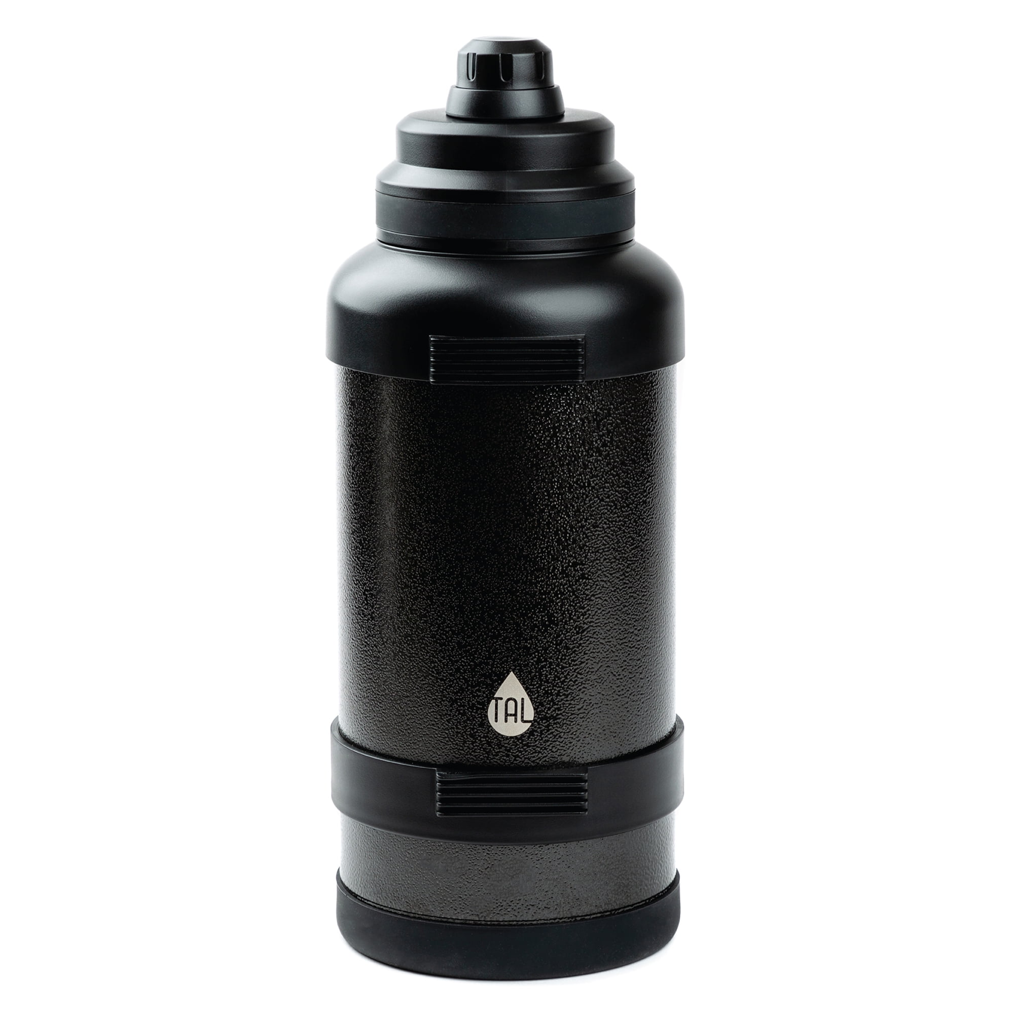 TAL 3 Liter Stainless Steel Zeus Black Water Bottle with Leak-Proof Lid, Black