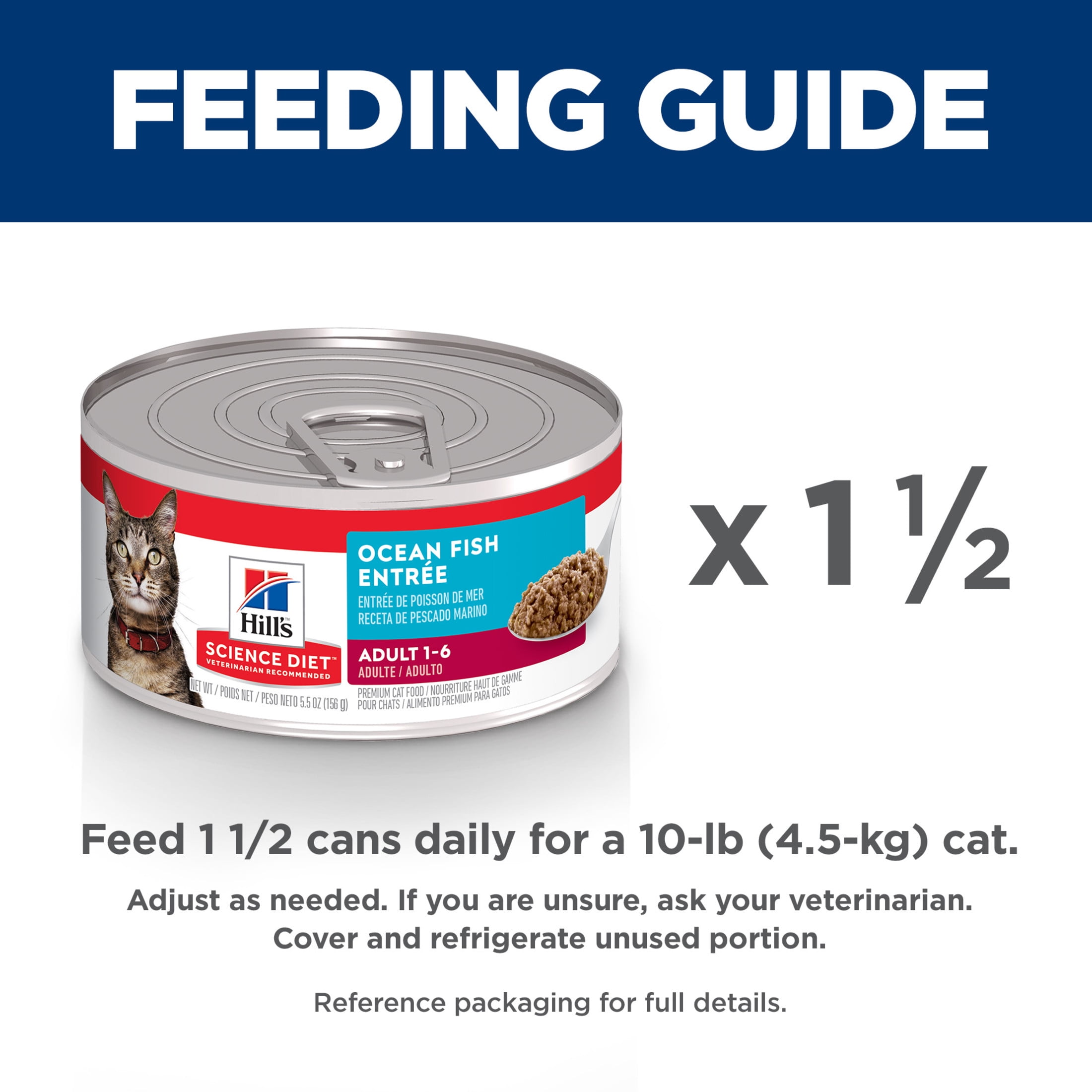 Hill's Science Diet Ocean Fish Wet Cat Food, 5.5oz Can 24pk