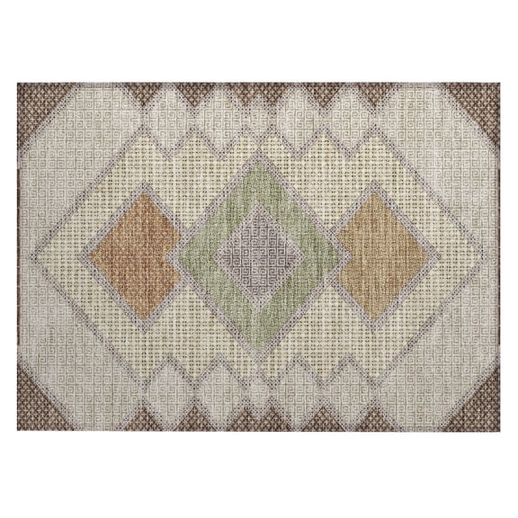 Dalyn Rugs Machine Washable Indoor/Outdoor Chantille ACN2111 Brown 1'8" x 2'6" Rug