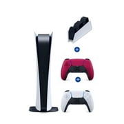 2022 NOUVELLE console numérique PlayStation 5 avec manette sans fil DualSense supplémentaire (rouge) et station de charge DualSense