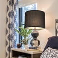 thumbnail image 6 of Drum Lampshades, Kvago Linen Lamp Shade, E27 Light Cover Replacement for Chandeliers Table Floor Lamp Kitchen Light Fixtures (Black, 11.81''Top x 11.81'' Bottom x 7.87'' High), 6 of 9