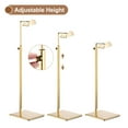 thumbnail image 3 of Purse Display Stand Set 2 Pack Metal Adjustable Height Handbag Rack Single Hook Holder for Boutique Store  Gold, 3 of 6