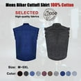 thumbnail image 2 of Dream Apparel 2 Piece Men's Biker Cuttoff Vest Denim/Cotton Shirt with Vintage and Frayed Sleeveless Look 2 Front Pockets, 2 of 5