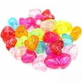 thumbnail image 6 of U8MO 100 Mixed Transparent Glitter Color Heart Pony Beads 11mm Big Hole Kids Craft, 6 of 6