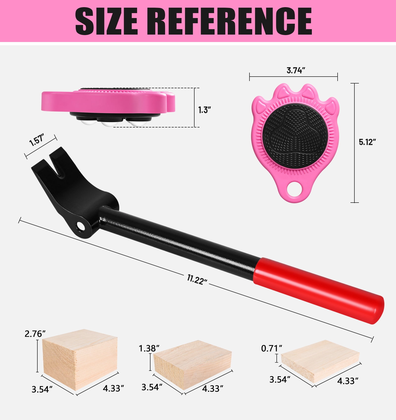 Furniture Lift Mover Tool Set - Furniture Movers Can Withstand Up to 800 Ibs, 360°Sliding Function, Furniture Lifter Have Self-Adjusting Bases， Heavy Item Furniture Moving Tool Without Falling