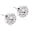 Clear, variant on Blomdahl | Hypoallergenic | Silver Titanium 8mm Brilliance Halo Crystal Stud Earrings | Best Choice For Sensitive Ears