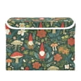 thumbnail image 7 of Yayeee Collapsible Storage Bin with Lid Fabric Closet Decorative Basket with Handles, Forest Mushroom Pattern, 7 of 7