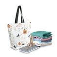 thumbnail image 2 of FORMRS Womens Canvas Tote Bag with Zipper Inner Pocket Shoulder Handbag, Ghost Design, 2 of 7