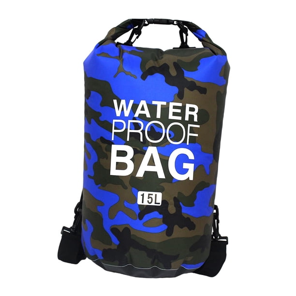 Mochila impermeable con correa ajustable para el hombro, resistente al agua Azul