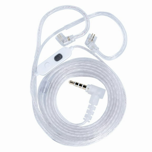 KZ M2 Headphone Cord Two Microphones Silver Plateds Cable 3.5mm Upgrades Cable Earphone Cable Headsets Wire for EDX