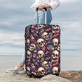 thumbnail image 3 of Lsque Skull record rock Printed Luggage Cover, Travel Luggage Protector,Scratch and Dirt Resistant, Fits 18-32 Inch Luggage - X-Large, 3 of 9