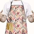 thumbnail image 2 of Boho Bohemia Geometric Diamonds Apron-Garden Aprons for Women with Pockets-Cotton Linen Waterproof Kitchen Cooking Gardening Aprons Adjustable for Kitchen,Cooking,BBQ and Salon 33x27 Inch, 2 of 7