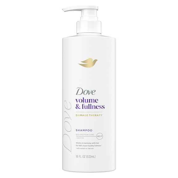 Dove Shampoo for Women for Women Volume & Fullness with Bio-Protein Care Technology and Biotin, 18 oz