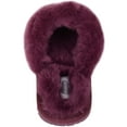 thumbnail image 3 of SNUGRUGS Women's Elsie Open Back Sheepskin Mule Slippers with Cuff - Plum - US 7, 3 of 7