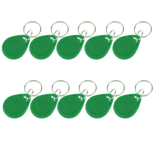 10 Card Token acceso ID Keychain - Verde Sunnimix Llaveros de tarjetas de identificación