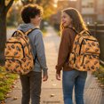 thumbnail image 3 of FUIALDOLG Orange Cartoon Design Multi-pocket Bookbag with Breathable Lightweight Casual Daypack, Waterproof 17 Inch School Backpack for Elementary School Travel Daily Use, 3 of 9