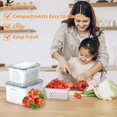 thumbnail image 4 of ZHOHO TANT Pre-Cut Airtight Food Storage Bins with Lids, BPA-Free, 3-Pack for Fruits, Vegetables, and Meat, 4 of 8