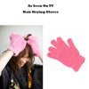 Quick Drying Hair Gloves -Soft New micro-weave fiber that dry hair faster (Pair of 2 Pink Gloves)