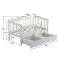 thumbnail image 2 of Zimtown Toddler Daybed, Kids Day Bed Frame with Storage Drawer, Children Sleeping Bedroom, White, 2 of 11
