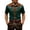 A#Dark Green712, variant on Arrow Western Embroidery Button Down Shirt For Men Short Sleeve Slim Tops Oktoberfest Bar Shirts
