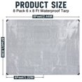 thumbnail image 2 of Lona Glicraft, paquete de 8 unidades, 183 x 244 cm, impermeable y resistente, plateada, 2 of 7