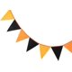 thumbnail image 3 of Pancarta de algodón de celebración de 10.5 pies, decoración de banderas de festivales triangulares reutilizables (negro naranja) (1 pieza) JAMW Sencillez, 3 of 5