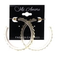 thumbnail image 2 of Green & White Colored Acrylic Dangle-Earrings With Crystal Accents #LQE1657, 2 of 2