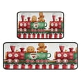 thumbnail image 2 of Set Of 2 Christmas Kitchen Rugs Welcome Christmas Snowflake Kitchen Rugs and Mats Anti Fatigue Kitchen Floor Matfor Bath Cooking (47x17+30x17 Inches), 2 of 7