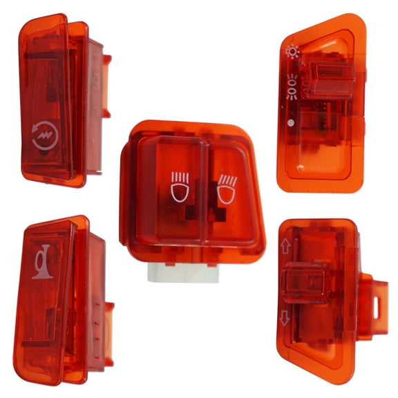 5PCS Easy Install Motorcycle Accessories Switches Button Set for Headlight Turn Signals&High/Low Beam Dimming Horn