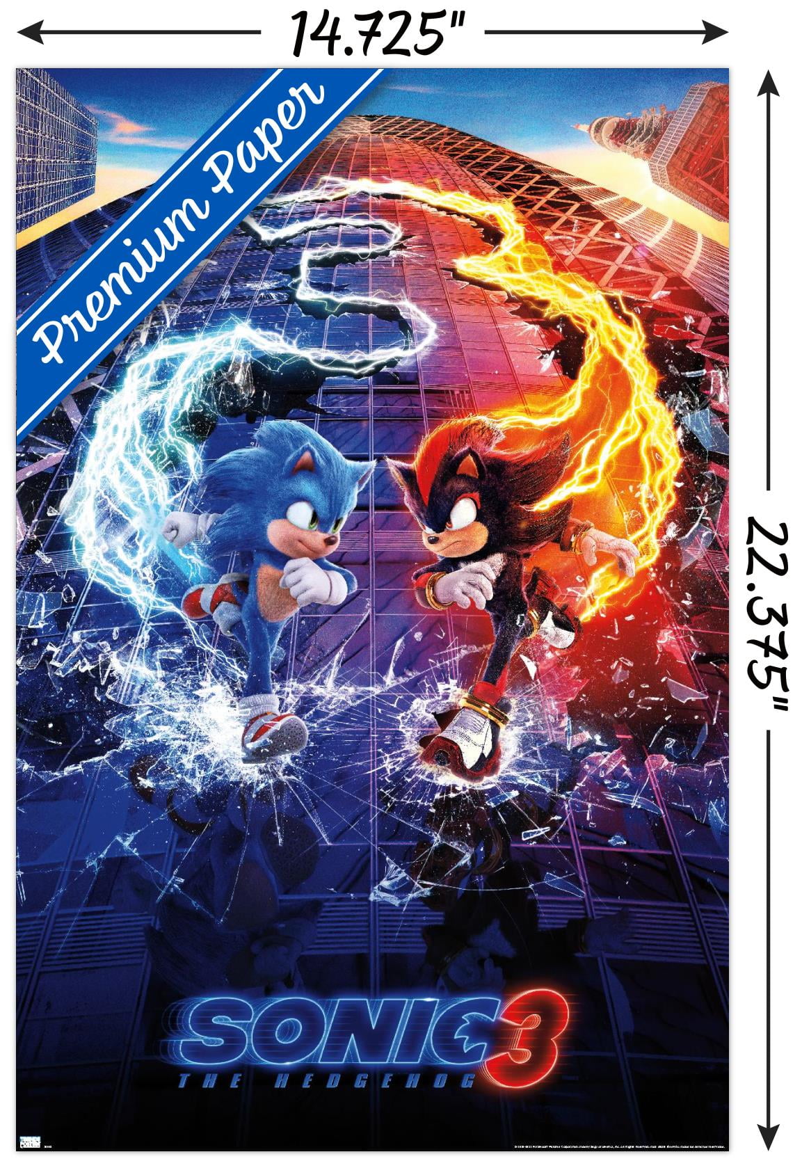 Sonic The Hedgehog 3 - One Sheet Wall Poster, 14.725