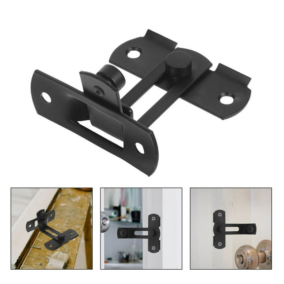 TABLZONE Sliding Door Security Lock 2-Pack Black No-Drill 90 Degree for Closet Doors Home and Homeowners